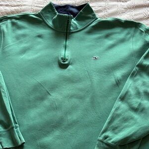 Vineyard Vines Kelly Green Quarter-Zip Pullover